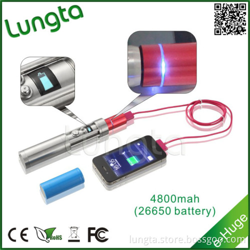 High Capacity Battery, Clearomizer Resistance1.5~5.0ohm E-Huge